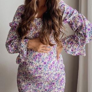 Sunday the label smocked midi dress.